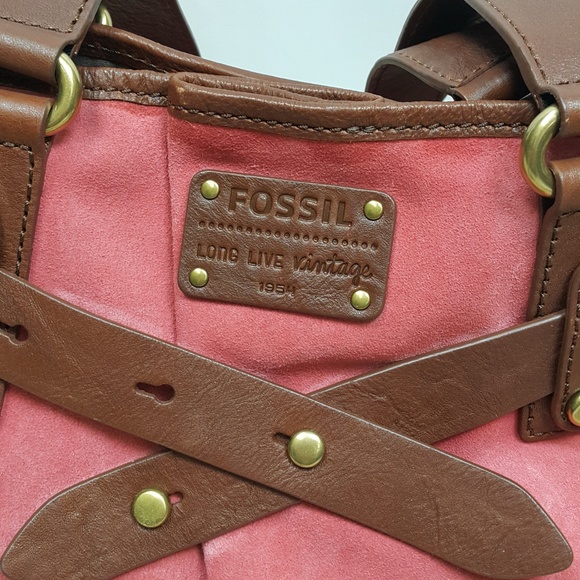 Fossil suede and leather salmon purse - Picture 6 of 6